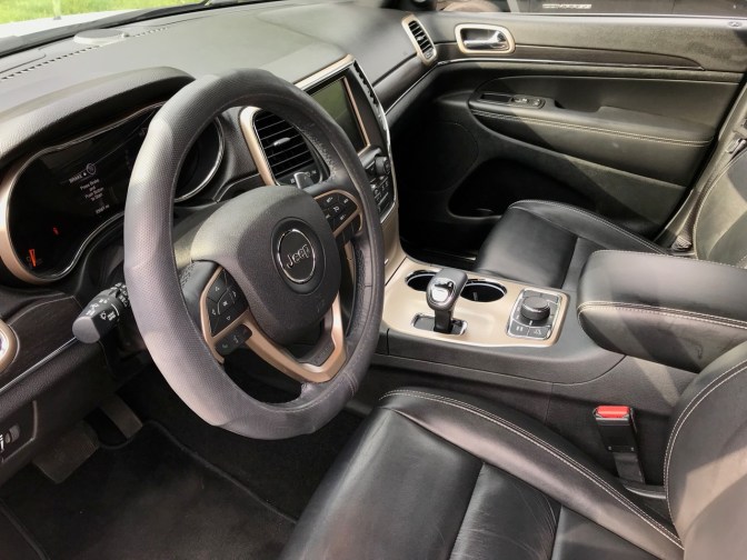 Interior of Jeep Grand Cherokee.