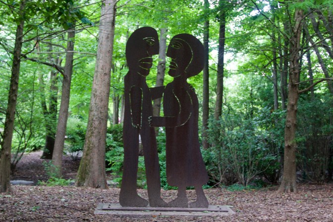 Sculpture of a man and a woman.