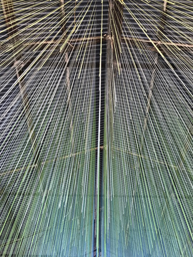 Photo of casino with multicolored hanging string.