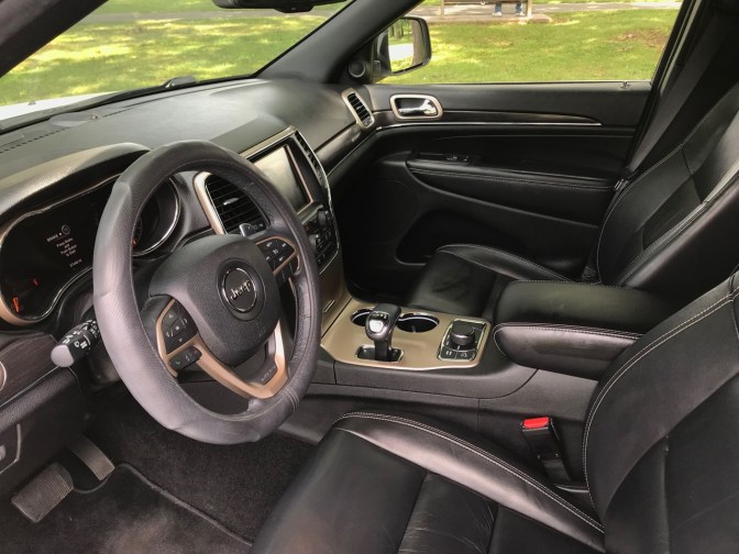 Interior of Jeep Grand Cherokee.