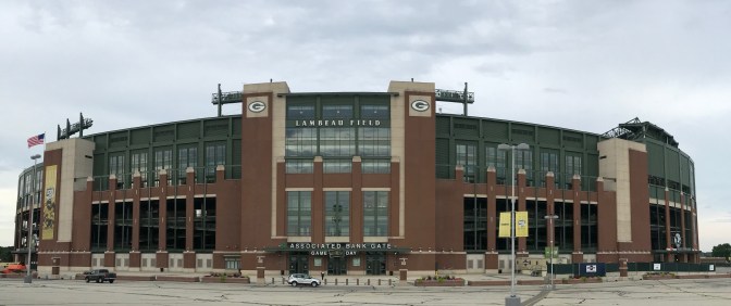 Exterior of Lambeau Field.