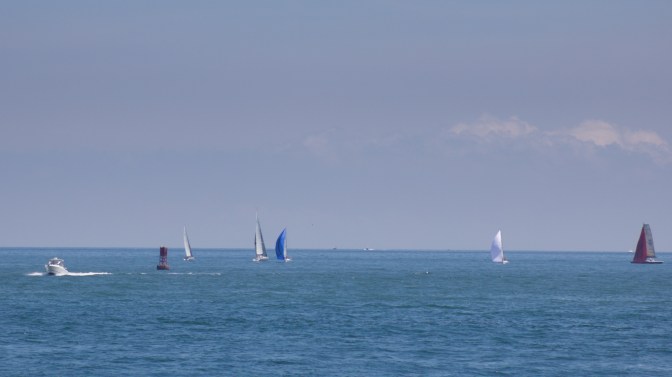Sailboats on water in Atlantic Ocean.