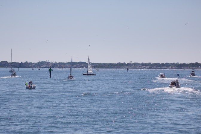 Cape May Harbor, filled with ships and boats.