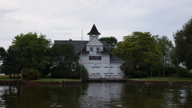 US Life Saving Station, a two-story white building along the water.
