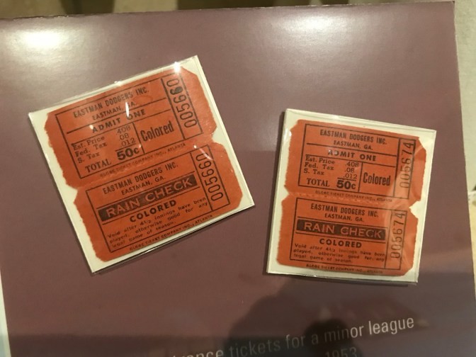 Tickets for a "colored" seating section.