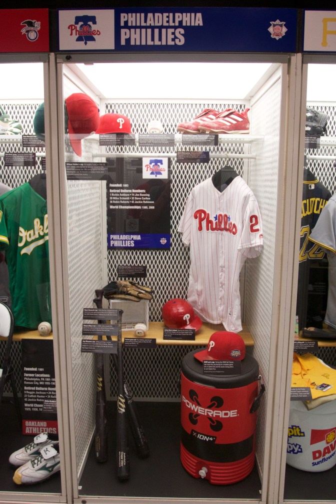 Locker of equipment from Philadelphia Phillies.