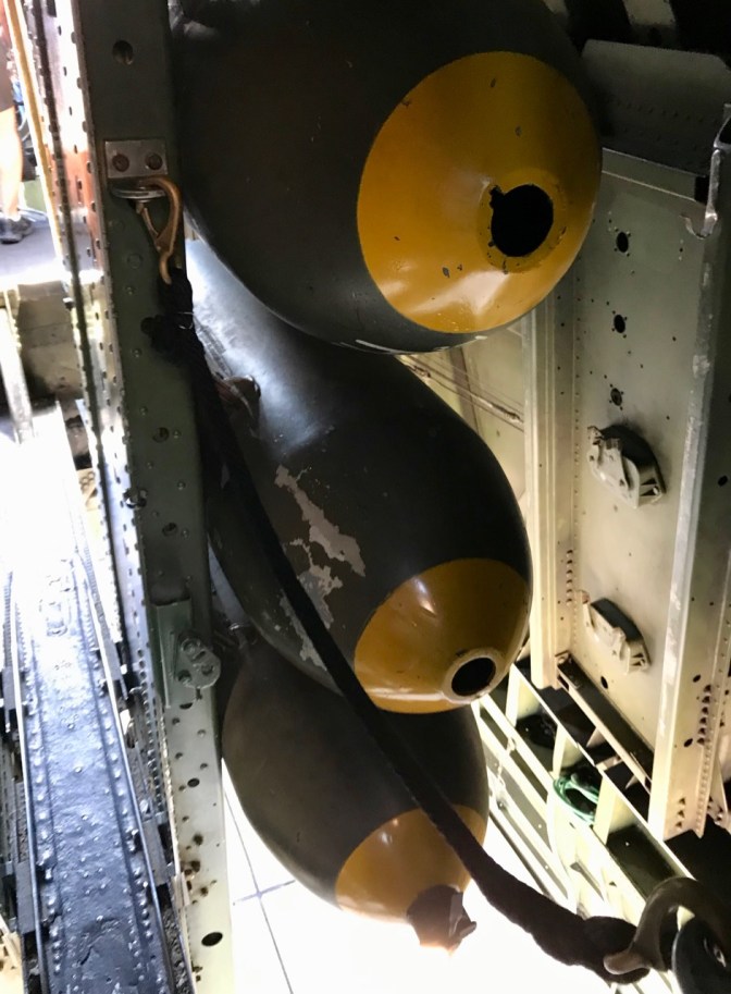 Bombs in bomb bay of B-17