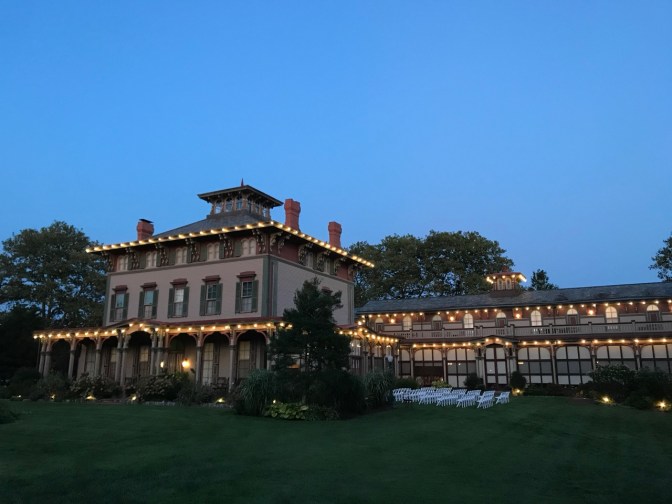 Exterior of the Southern Mansion, lit.