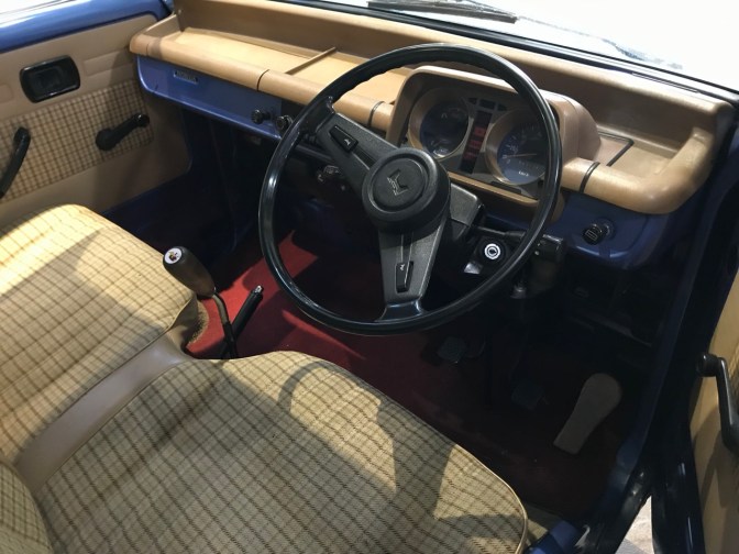 Interior of Honda Acty.