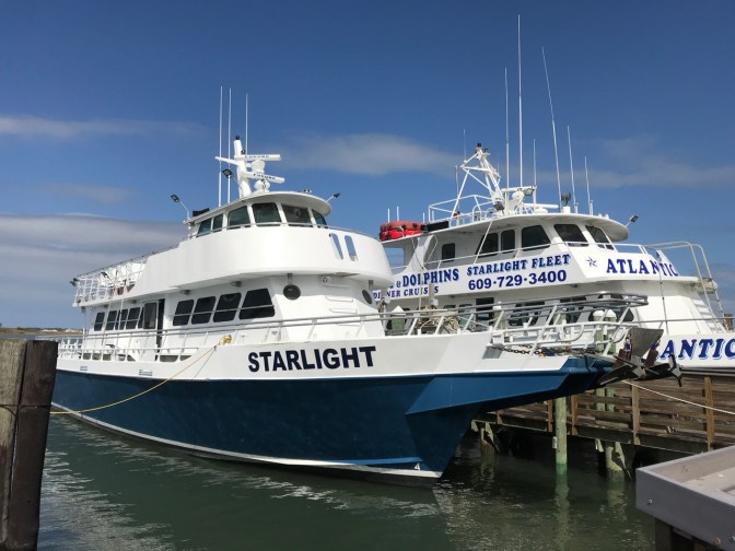 Large fishing ship with the word STARLIGHT on the side.