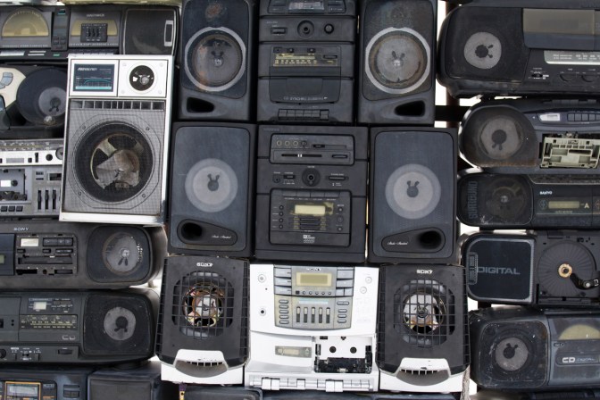 Series of AM/FM/Tape boom boxes.