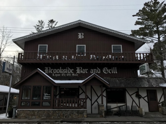 Exterior of Brookside Bar and Grill. 