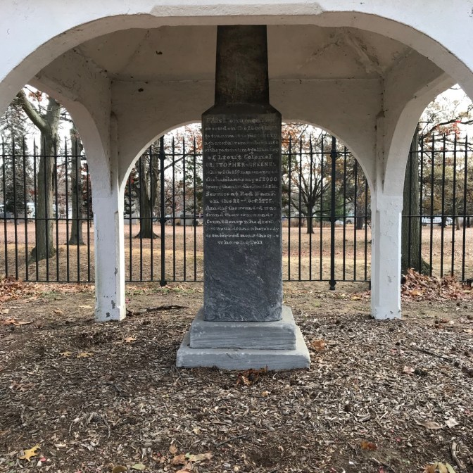Stone marker with writing on it from 1829.