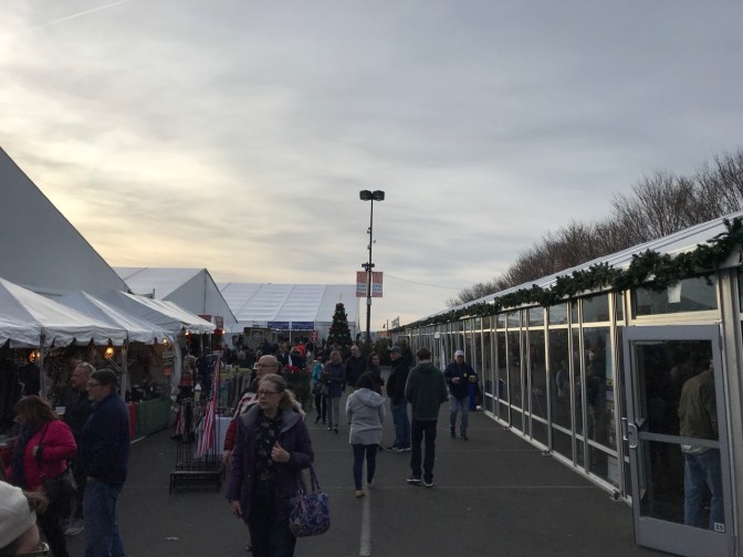 Exterior of Christmas market.