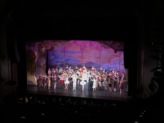 Cast of The Nutcracker taking their bows at the end of the show.