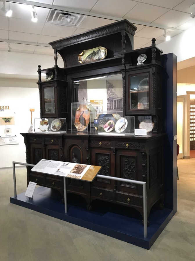 Sideboard and dishes from Hayes White House.