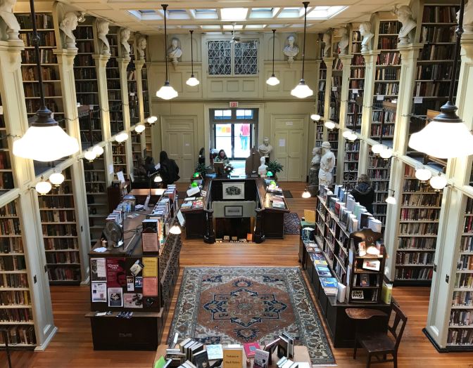 View of Providence Athenaeum interior.