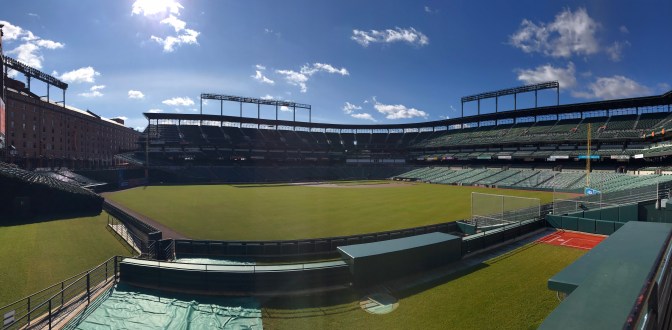 Panorama of Camden Yards.