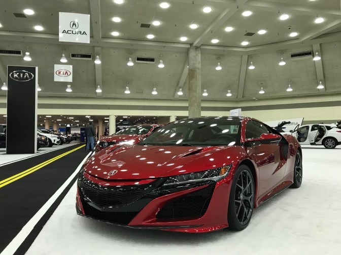 2020 Acura NSX in red.