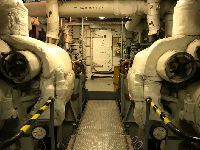 View of port and starboard turbines.