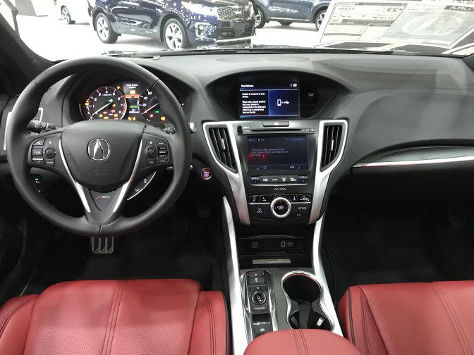 Interior of Acura TLX.