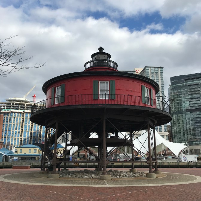 View of Seven Foot Knoll Lighthouse.