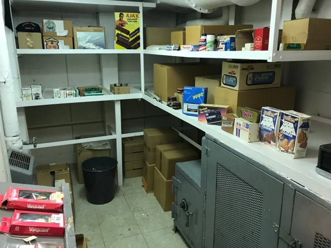 Inventory in ship’s store.