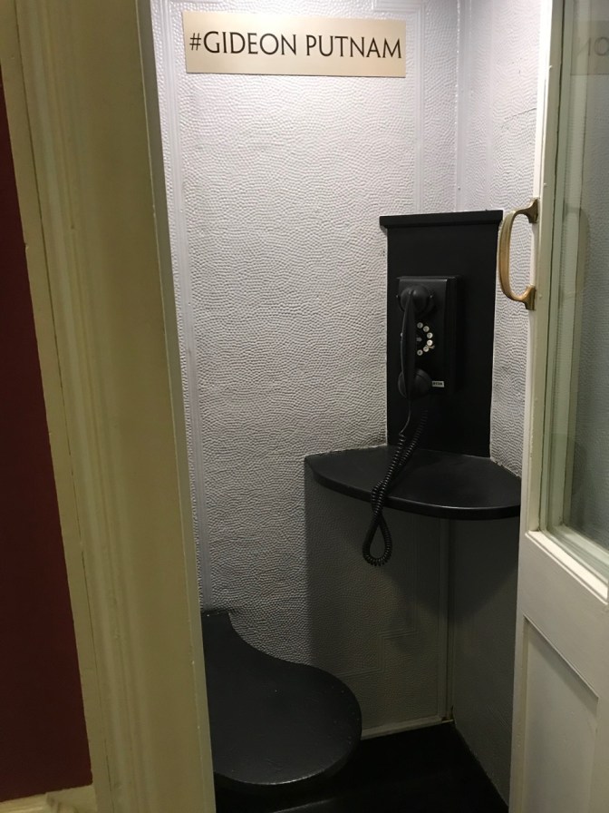 Old hotel phone booth.