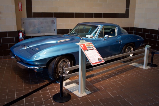 Blue 1966 Chevrolet Corvette 427 hardtop.