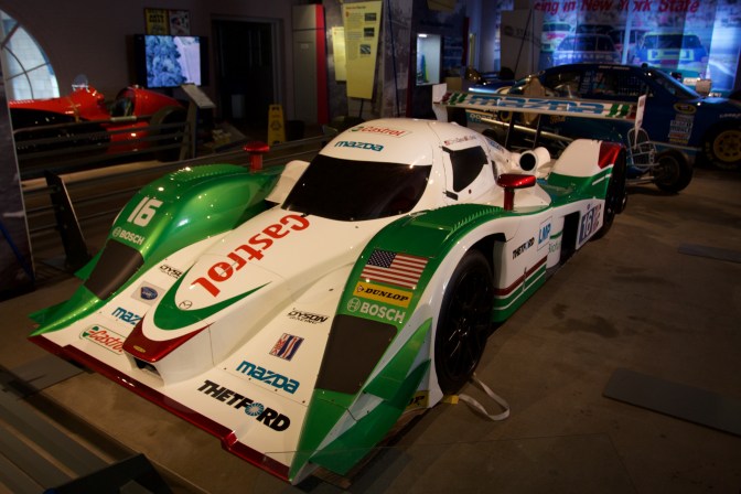 Lola B09/86 Le Mans Prototype race car, painted green and white.