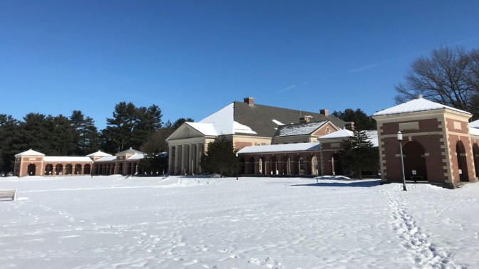 View of bathhouse at Saratoga Springs.