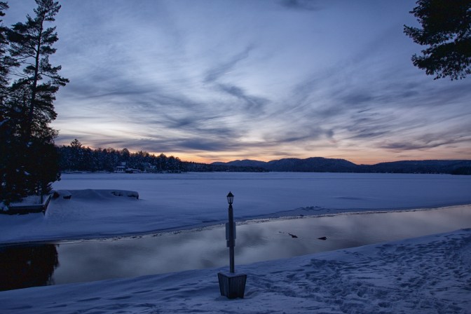 Scene of Arrowhead Park and Fourth Lake.