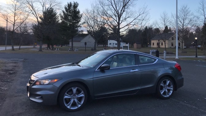 2012 Honda Accord parked in front of East Jersey Old Towne Village.,
