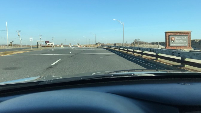 Road leading to Sandy Hook at Gateway National Recreation Area.