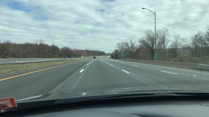 Almost empty I-287 highway.