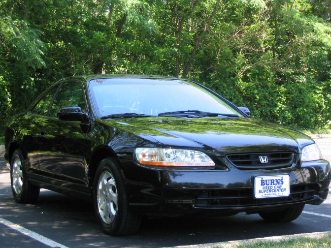 1998 Honda Accord coupe, in black.