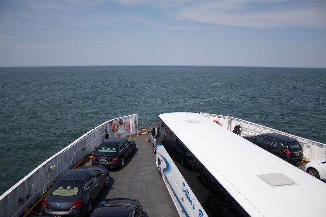 Cars at front of ferry, including 2012 Honda Accord, lower left.