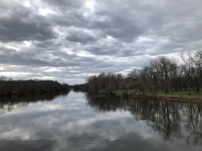 View of Raritan River, with Johnson Park on right river bank and the East Coast Greenway on the left.