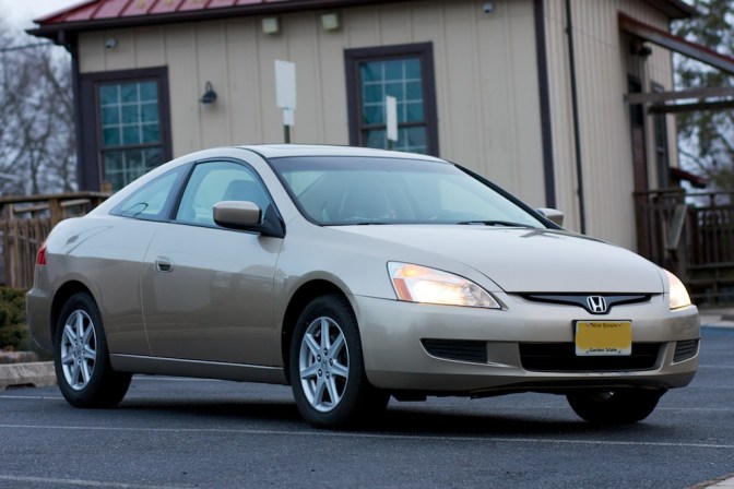 2003 Honda Accord coupe in gold.
