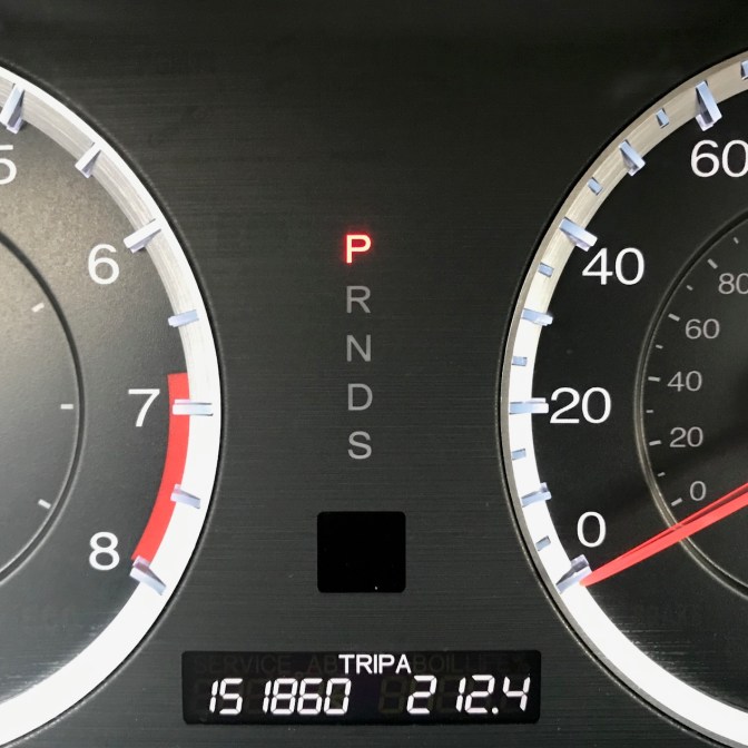 Car odometer reading 151860 TRIP A 212.4