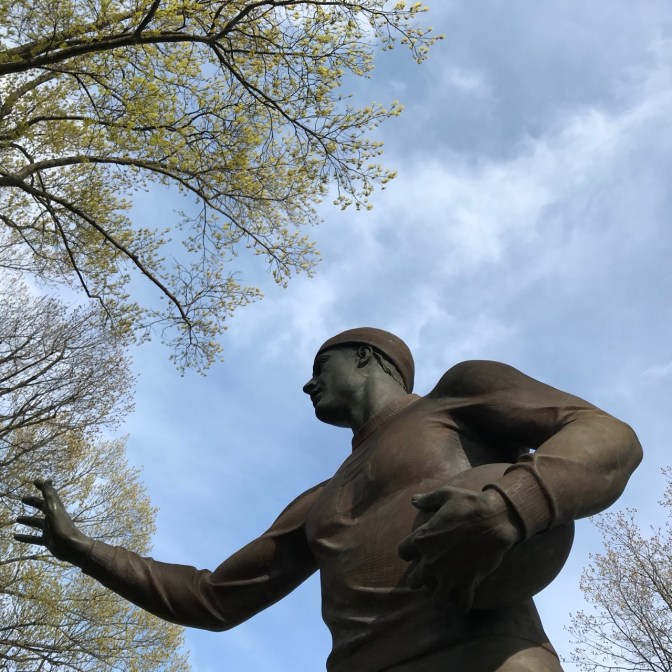 Top of First Game Statue.