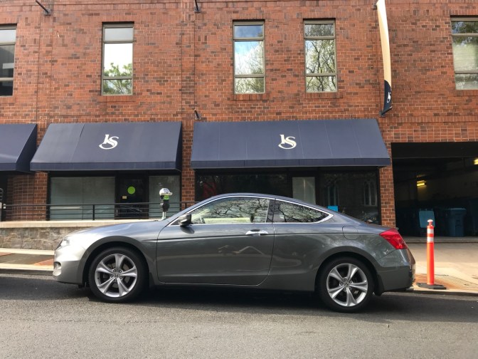 2012 Honda Accord, parked on street in New Brunswick in front of brick building.