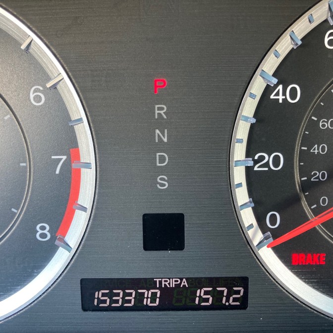 Car odometer reading 153370 TRIP A 157.2