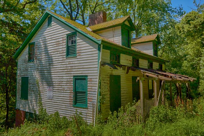 Exterior of worker's cottage.