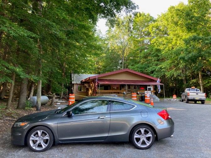 2012 Honda Accord parked in front of Eagle Bay Donuts.