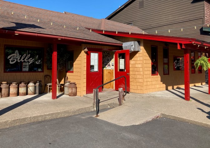 Exterior of Billy's Italian Restaurant in Old Forge, NY.