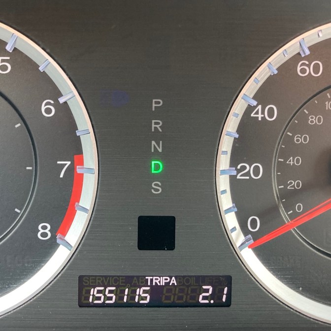 Car odometer reading 155115 TRIP A 2.1