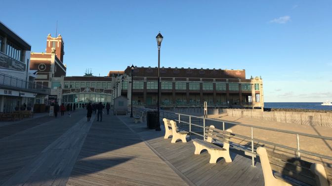 Boardwalk and Asbury Convention Center.