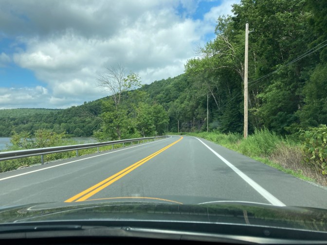 Route 97 along banks of Delaware River.