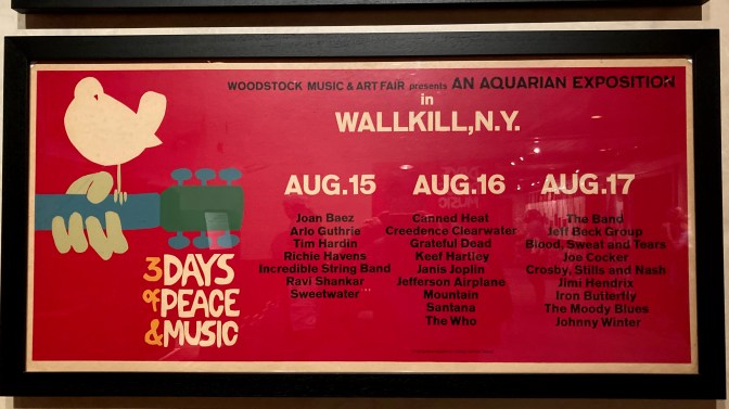 Poster for Woodstock Music & Art Fair in Wallkill, NY.